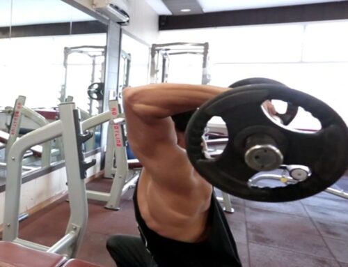 Seated Ez-Bar Overhead Triceps Extension