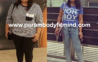 Female before after weight loss picture
