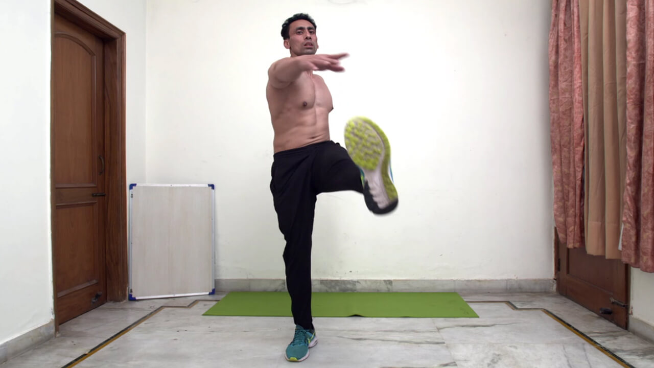 Jumping jacks with toe touch Exercise